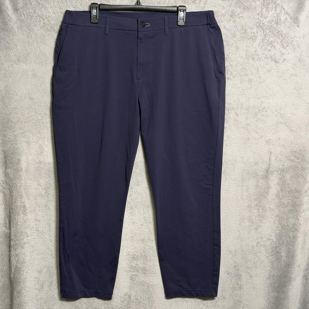 Public Rec Pants Men 36x27.5 Navy Blue Performance Stretch Chino Preppy Athletic